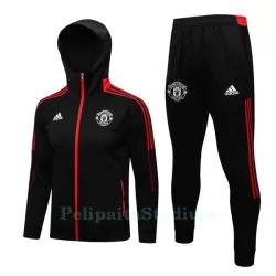 Manchester United Miesten Treenitakkihupparit 2022-23 Musta Punainen Manchester United Miesten Treenitakkihupparit 2022-23 Musta Punainen