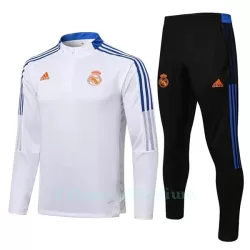 Real Madrid Miesten Harjoittelu Verryttelypuku Neljännes Zip 2022-23 Valkoinen Sininen Real Madrid Miesten Harjoittelu Verryttelypuku Neljännes Zip 2022-23 Valkoinen Sininen