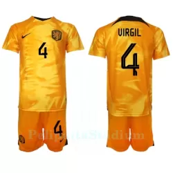 Alankomaat Virgil van Dijk 4 Pelipaita Lasten Koti MM-Kisat 2022 Alankomaat Virgil van Dijk 4 Pelipaita Lasten Koti MM-Kisat 2022