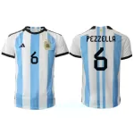 Argentiina German Pezzella 6 Pelipaita Miesten Koti MM-Kisat 2022
