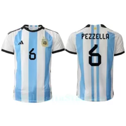 Argentiina German Pezzella 6 Pelipaita Miesten Koti MM-Kisat 2022 Argentiina German Pezzella 6 Pelipaita Miesten Koti MM-Kisat 2022