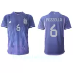 Argentiina German Pezzella 6 Pelipaita Miesten Vieras MM-Kisat 2022