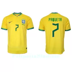 Brasilia Lucas Paqueta 7 Pelipaita Miesten Koti MM-Kisat 2022 Brasilia Lucas Paqueta 7 Pelipaita Miesten Koti MM-Kisat 2022