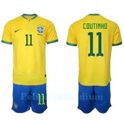 Brasilia Philippe Coutinho 11 Pelipaita Lasten Koti MM-Kisat 2022 Brasilia Philippe Coutinho 11 Pelipaita Lasten Koti MM-Kisat 2022