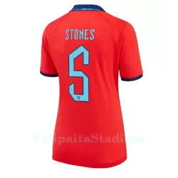 Englanti John Stones 5 Pelipaita Naisten Vieras MM-Kisat 2022 Englanti John Stones 5 Pelipaita Naisten Vieras MM-Kisat 2022