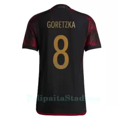 Saksa Leon Goretzka 8 Pelipaita Miesten Vieras MM-Kisat 2022 Saksa Leon Goretzka 8 Pelipaita Miesten Vieras MM-Kisat 2022