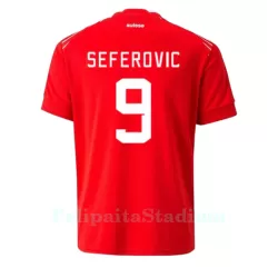 Sveitsi Haris Seferovic 9 Pelipaita Miesten Koti MM-Kisat 2022 Sveitsi Haris Seferovic 9 Pelipaita Miesten Koti MM-Kisat 2022