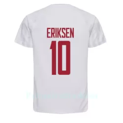 Tanska Christian Eriksen 10 Pelipaita Miesten Vieras MM-Kisat 2022 Tanska Christian Eriksen 10 Pelipaita Miesten Vieras MM-Kisat 2022