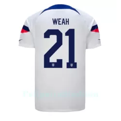 USA Timothy Weah 21 Pelipaita Miesten Koti MM-Kisat 2022 USA Timothy Weah 21 Pelipaita Miesten Koti MM-Kisat 2022