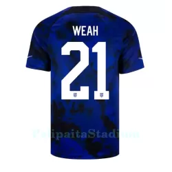 USA Timothy Weah 21 Pelipaita Miesten Vieras MM-Kisat 2022 USA Timothy Weah 21 Pelipaita Miesten Vieras MM-Kisat 2022