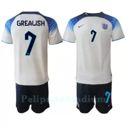 Englanti Jack Grealish 7 Pelipaita Lasten Koti MM-Kisat 2022 Englanti Jack Grealish 7 Pelipaita Lasten Koti MM-Kisat 2022