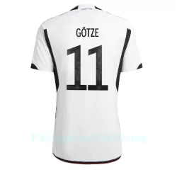 Saksa Mario Gotze 11 Pelipaita Miesten Koti MM-Kisat 2022 Saksa Mario Gotze 11 Pelipaita Miesten Koti MM-Kisat 2022