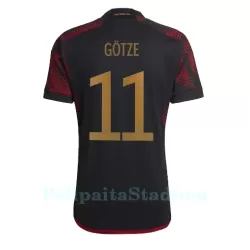 Saksa Mario Gotze 11 Pelipaita Miesten Vieras MM-Kisat 2022 Saksa Mario Gotze 11 Pelipaita Miesten Vieras MM-Kisat 2022