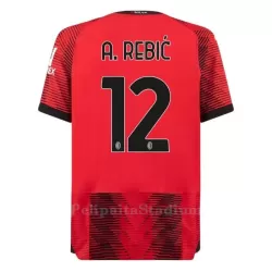 AC Milan A. Rebic 12 Pelipaita Miesten Koti 2023-2024 AC Milan A. Rebic 12 Pelipaita Miesten Koti 2023-2024