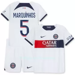 Paris Saint-Germain Marquinhos 5 Pelipaita Lasten Vieras 2023-2024 Paris Saint-Germain Marquinhos 5 Pelipaita Lasten Vieras 2023-2024