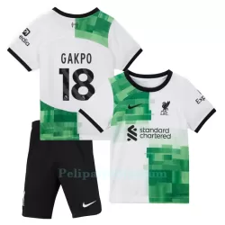 Liverpool Gakpo 18 Pelipaita Lasten Vieras 2023-2024 Liverpool Gakpo 18 Pelipaita Lasten Vieras 2023-2024