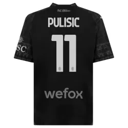 AC Milan Christian Pulisic 11 Pelipaita Miesten Neljäs 2023-2024 Musta AC Milan Christian Pulisic 11 Pelipaita Miesten Neljäs 2023-2024 Musta
