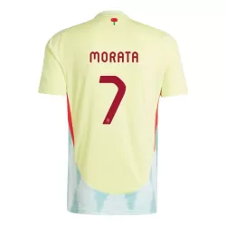 Espanja Alvaro Morata 7 Pelipaita Miesten Vieras Euro 2024 Espanja Alvaro Morata 7 Pelipaita Miesten Vieras Euro 2024