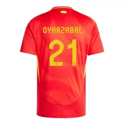 Espanja Mikel Oyarzabal 21 Pelipaita Miesten Koti Euro 2024 Espanja Mikel Oyarzabal 21 Pelipaita Miesten Koti Euro 2024