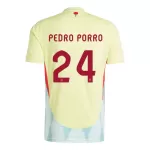 Espanja Pedro Porro 24 Pelipaita Miesten Vieras Euro 2024