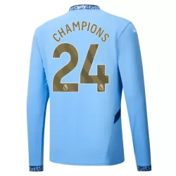 Manchester City Champions 24 Pitkähihainen Pelipaita Miesten Koti 2024-2025 Manchester City Champions 24 Pitkähihainen Pelipaita Miesten Koti 2024-2025