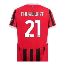AC Milan Chukwueze 21 Pelipaita Miesten Koti 2024-2025 AC Milan Chukwueze 21 Pelipaita Miesten Koti 2024-2025