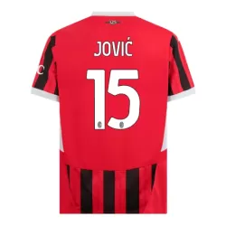 AC Milan Jovic 15 Pelipaita Miesten Koti 2024-2025 AC Milan Jovic 15 Pelipaita Miesten Koti 2024-2025