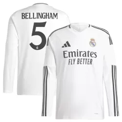 Real Madrid Bellingham 5 Pitkähihainen Pelipaita Miesten Koti 2024-2025 Real Madrid Bellingham 5 Pitkähihainen Pelipaita Miesten Koti 2024-2025