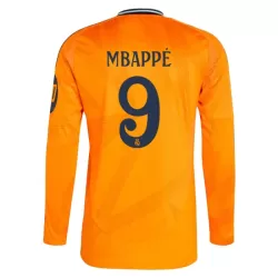 Real Madrid Mbappé 9 Pitkähihainen Pelipaita Miesten Vieras 2024-2025 Real Madrid Mbappé 9 Pitkähihainen Pelipaita Miesten Vieras 2024-2025