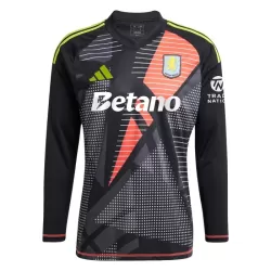 Aston Villa Maalivahdin Pelipaita Lasten 2024-2025 Musta Pitkähihainen