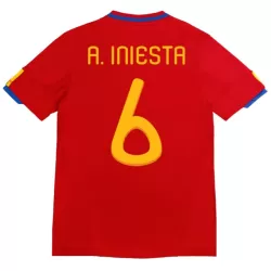 Espanja A. Iniesta 6 2010 Pelipaita Retro Miesten Koti Espanja A. Iniesta 6 2010 Pelipaita Retro Miesten Koti