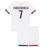 Paris Saint-Germain Kvaratskhelia 7 Pelipaita Lasten Vieras 2024-2025