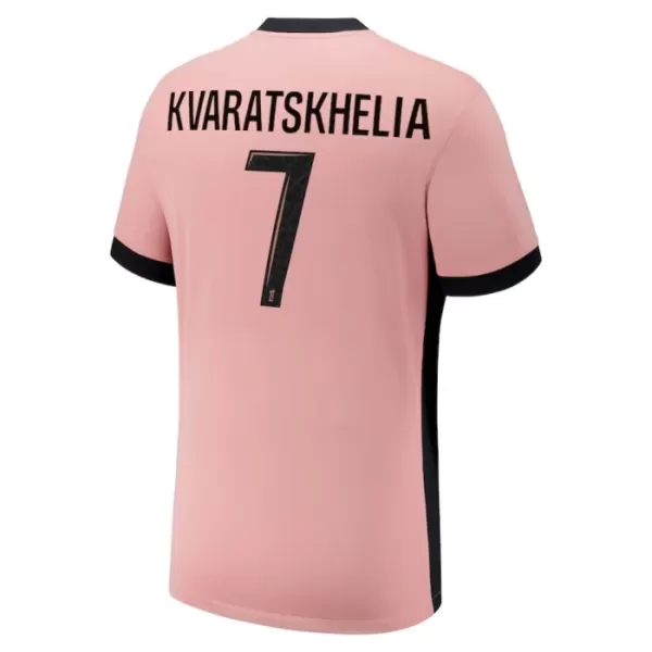 Paris Saint-Germain Kvaratskhelia 7 Pelipaita Miesten Kolmas 2024-2025