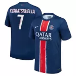 Paris Saint-Germain Kvaratskhelia 7 Pelipaita Miesten Koti 2024-2025