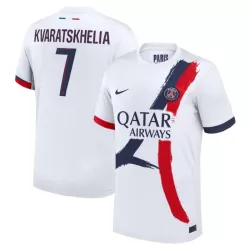 Paris Saint-Germain Kvaratskhelia 7 Pelipaita Miesten Vieras 2024-2025