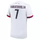 Paris Saint-Germain Kvaratskhelia 7 Pelipaita Miesten Vieras 2024-2025
