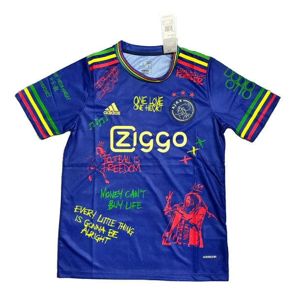 Ajax x Bob Marley Pelipaita Miesten 2024-2025 Sininen Ajax x Bob Marley Pelipaita Miesten 2024-2025 Sininen