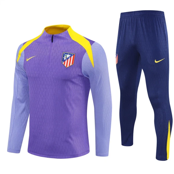 Atlético Madrid Miesten Harjoittelupuvut Neljännes Zip 2025-26 Violetti