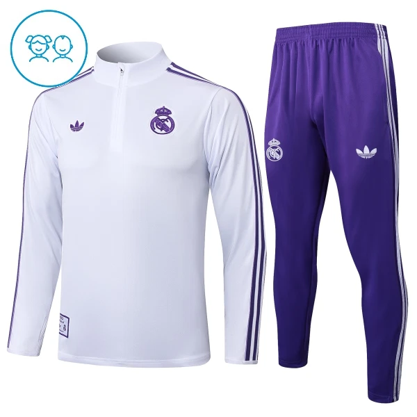 Real Madrid Lasten Harjoittelupuvut Neljännes Zip 2025-26 Valkoinen Real Madrid Lasten Harjoittelupuvut Neljännes Zip 2025-26 Valkoinen