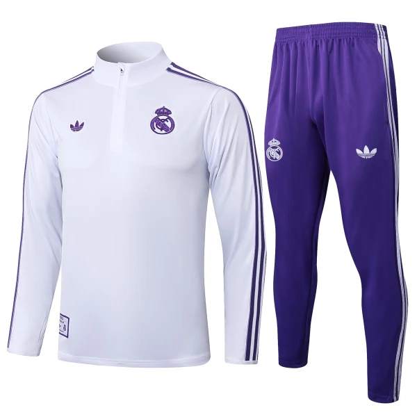 Real Madrid Miesten Harjoittelupuvut Neljännes Zip 2025-26 Valkoinen Real Madrid Miesten Harjoittelupuvut Neljännes Zip 2025-26 Valkoinen