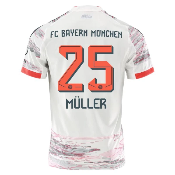 FC Bayern München Thomas Muller 25 Pelipaita Miesten Vieras 2025-26 FC Bayern München Thomas Muller 25 Pelipaita Miesten Vieras 2025-26