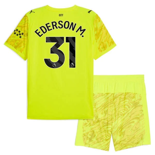 Manchester City Ederson M. 31 Maalivahdin Pelipaita Lasten 2025-26 Keltainen Manchester City Ederson M. 31 Maalivahdin Pelipaita Lasten 2025-26 Keltainen