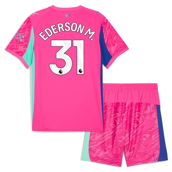 Manchester City Ederson M. 31 Maalivahdin Pelipaita Lasten 2025-26 Pinkki Manchester City Ederson M. 31 Maalivahdin Pelipaita Lasten 2025-26 Pinkki