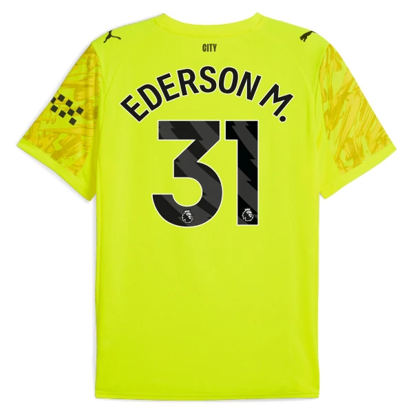 Manchester City Ederson M. 31 Maalivahdin Pelipaita Miesten 2025-26 Keltainen Manchester City Ederson M. 31 Maalivahdin Pelipaita Miesten 2025-26 Keltainen