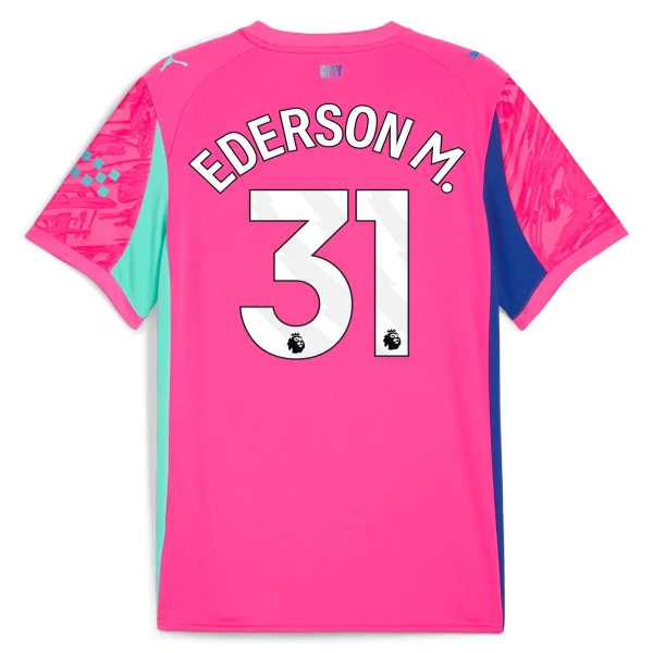 Manchester City Ederson M. 31 Maalivahdin Pelipaita Miesten 2025-26 Pinkki Manchester City Ederson M. 31 Maalivahdin Pelipaita Miesten 2025-26 Pinkki