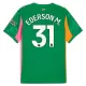 Manchester City Ederson M. 31 Maalivahdin Pelipaita Miesten 2025-26 Vihreä Manchester City Ederson M. 31 Maalivahdin Pelipaita Miesten 2025-26 Vihreä