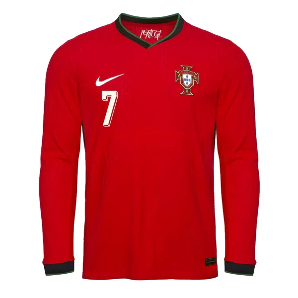 Portugali Ronaldo 7 Pitkähihainen Pelipaita Miesten Koti 2025