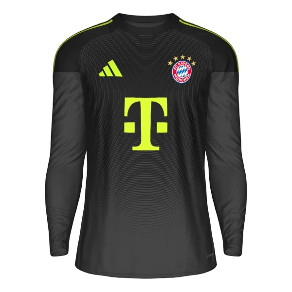 FC Bayern München Maalivahdin Pelipaita Miesten 2025-26 Musta Pitkähihainen FC Bayern München Maalivahdin Pelipaita Miesten 2025-26 Musta Pitkähihainen