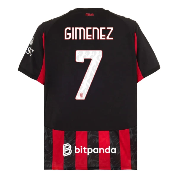 AC Milan Gimenez 7 Pelipaita Miesten Koti 2025-26 AC Milan Gimenez 7 Pelipaita Miesten Koti 2025-26