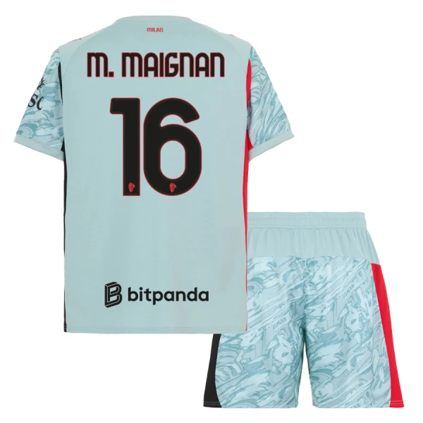 AC Milan M. Maignan 16 Maalivahdin Pelipaita Lasten 2025-26 Sininen